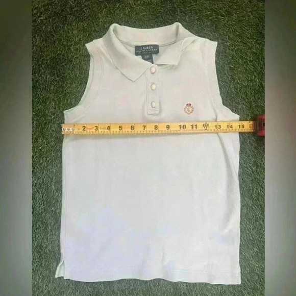 Lauren Ralph Lauren Top Womens PS Petite Small Mint Sleeveless RL Logo Embroider - Picture 3 of 7